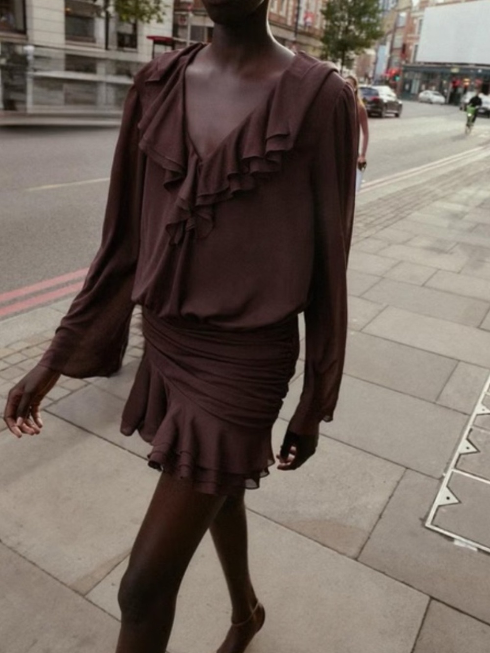 Zara brown mini dress